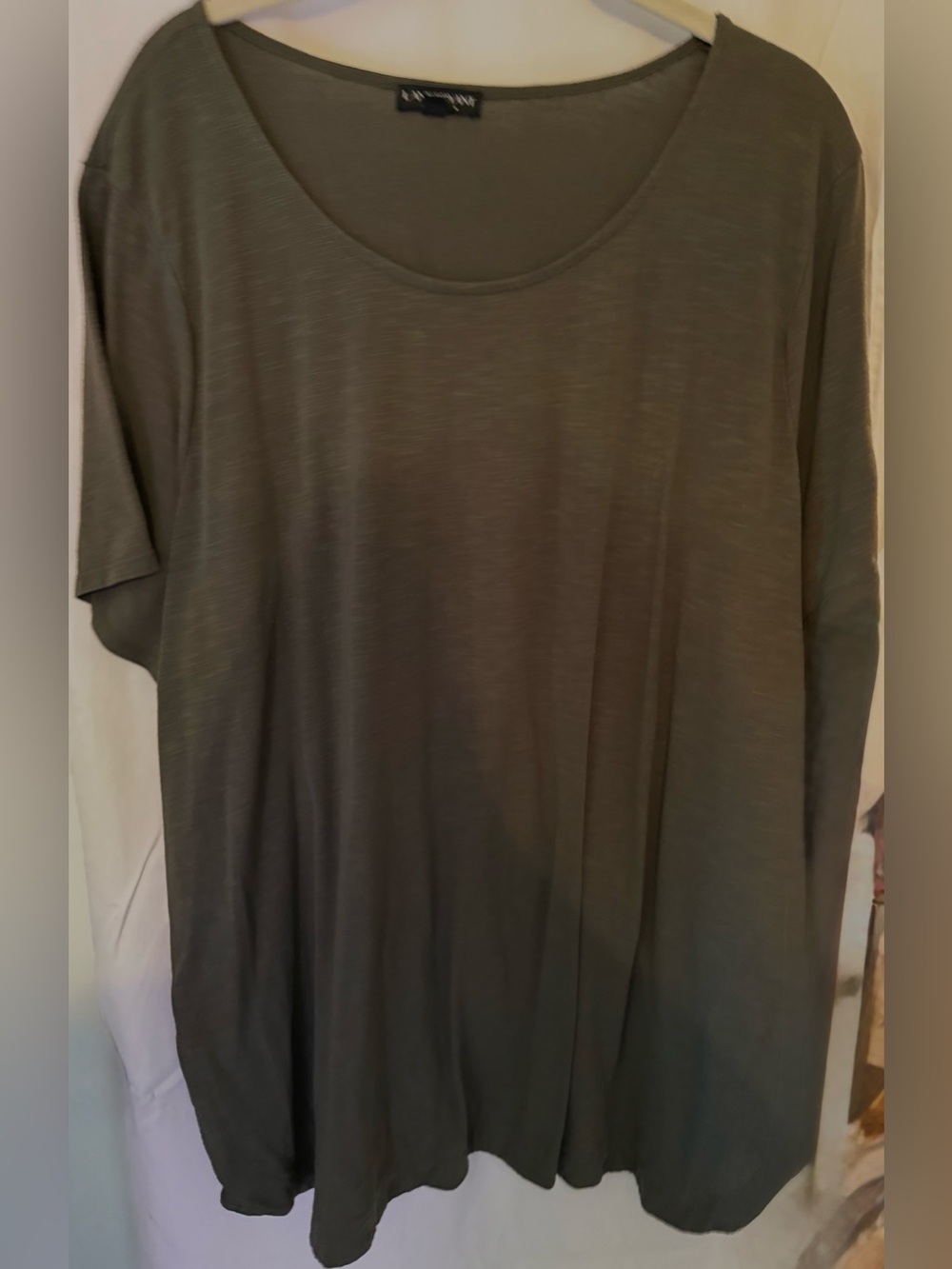 Lane Bryant Olive Scoop Neck Tunic